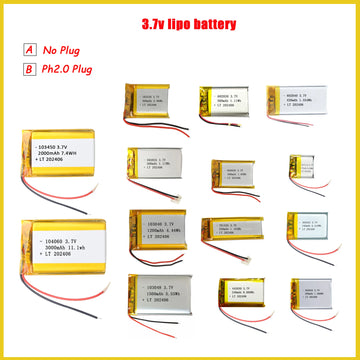 3.7V Lipo Battery Polymer Lithium Battery For PS4 Humidifiers Gps Navigation Devices Smart Wearable Locator Bluetooth Speaker