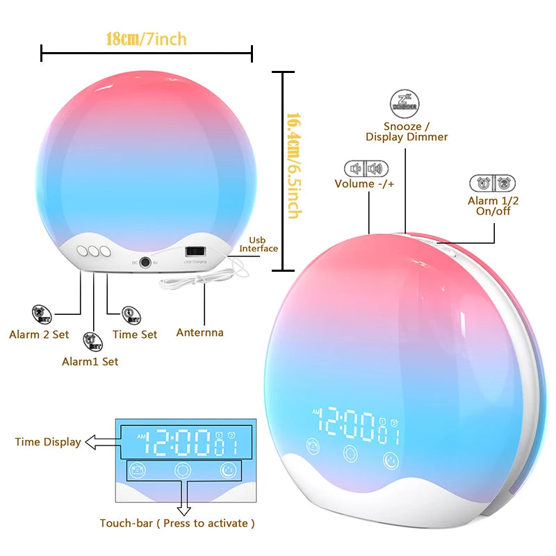 GxFusion Luma One Sunrise Alarm Clock