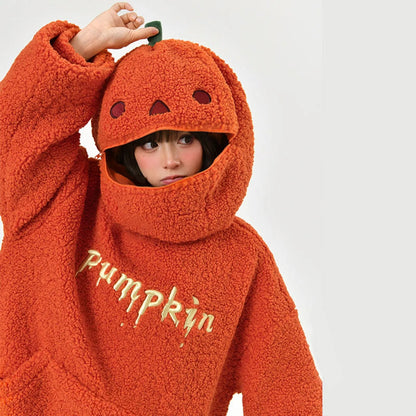 Pumpkin Fleece Halloween Hoodie