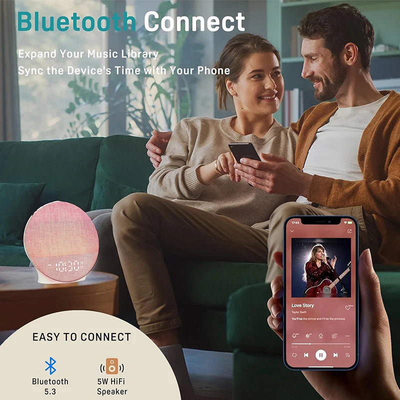 GxFusion Aurora Linen Sunrise Alarm Clock