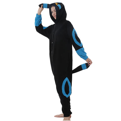 Cozy Shiny Umbreon Inspired Onesie Pajamas