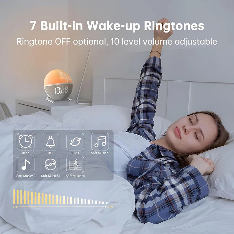 GxFusion Aurora Halo Sunrise Alarm Clock