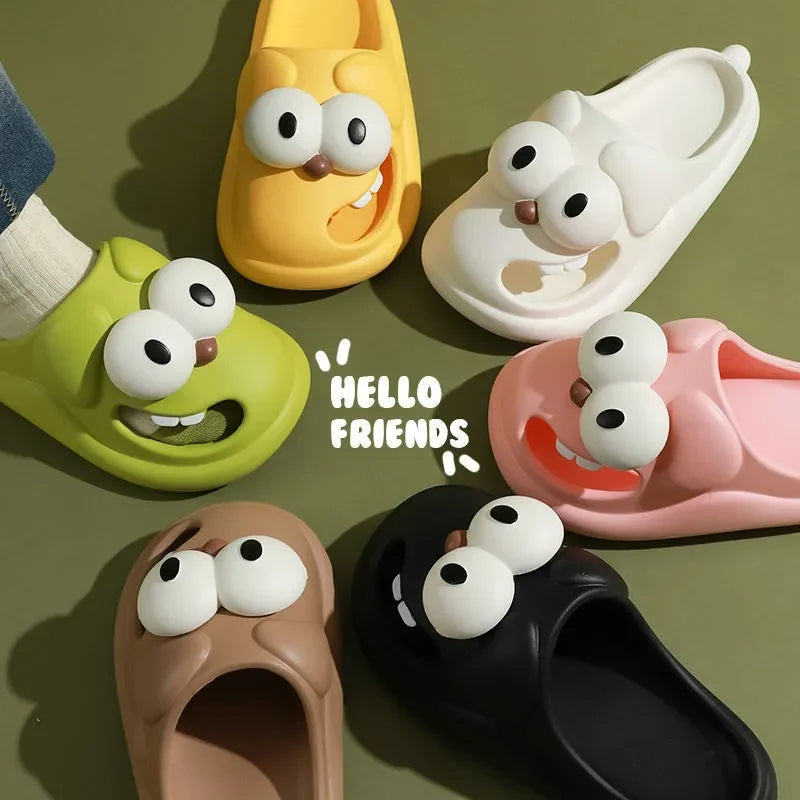 Big Eyes Dog Kawaii Slides Tongue Slippers