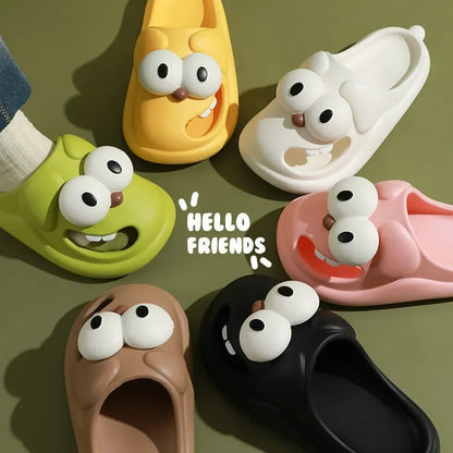 Big Eyes Dog Kawaii Slides Tongue Slippers