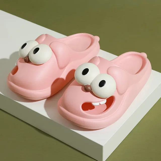 Big Eyes Dog Kawaii Slides Tongue Slippers