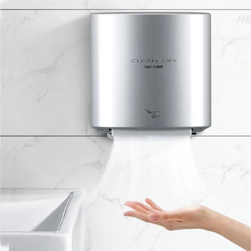 Electric Hand Dryer Infrared Sensor Automatic Hair Dryer Bathroom Hot Air Switch Punch-free Installation Blow Mobile Phone