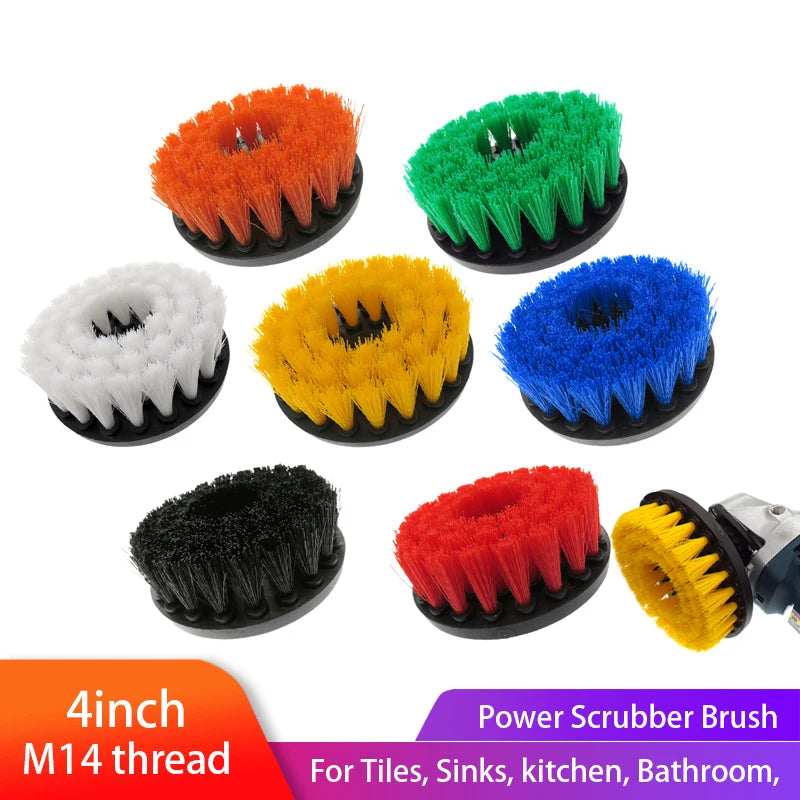 Power Scrubber Brush Electric Cleaning Brush M14 Thread for Cleaning Carpets, Kitchens and Bathrooms Drill Attachment Kit