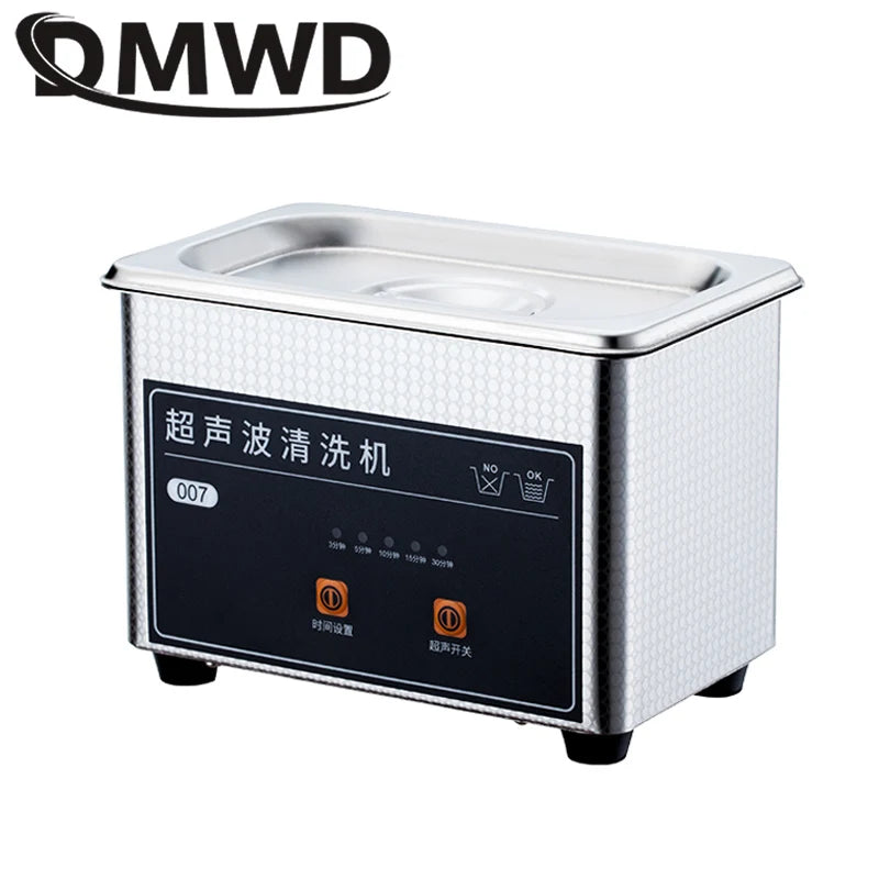 80W Ultrasonic Cleaner Bath Stainless Steel Wash Tank Ultrasound Wave Jewelry Watches Glasses Circuit Board Cleaning Machine