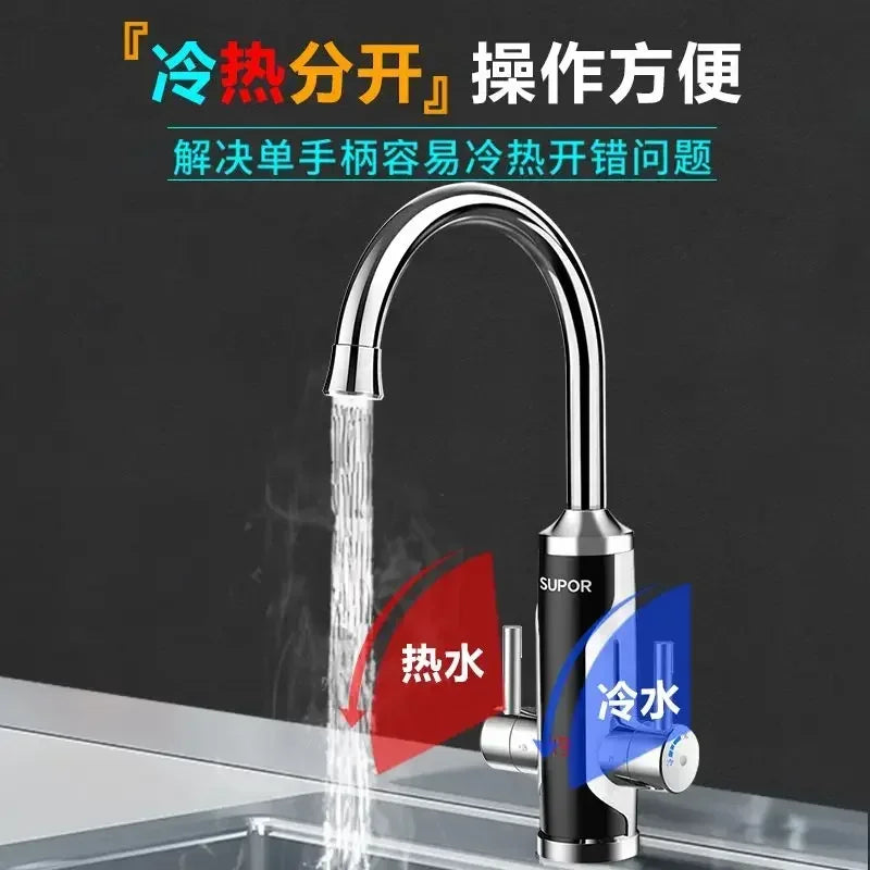 Instant Heating Electric Hot Water Faucet for Kitchen - Heats Faster Than Traditional Electric Water Heaters for Home Use