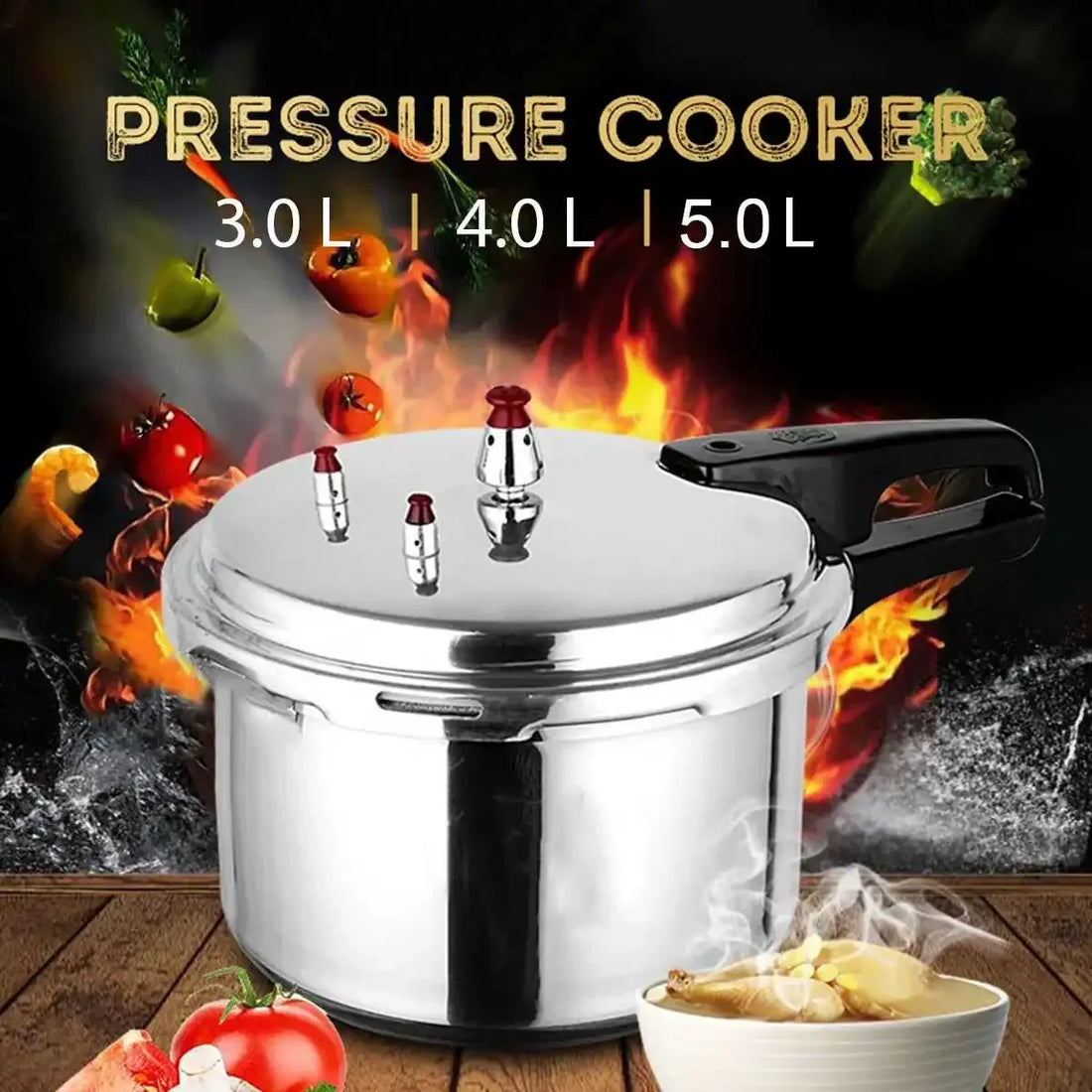 18/20/22/28/32cm 304 Stainless Steel Kitchen Pressure Cooker Electric Stove Gas Stove Energy-saving Safety Cooking Utensils