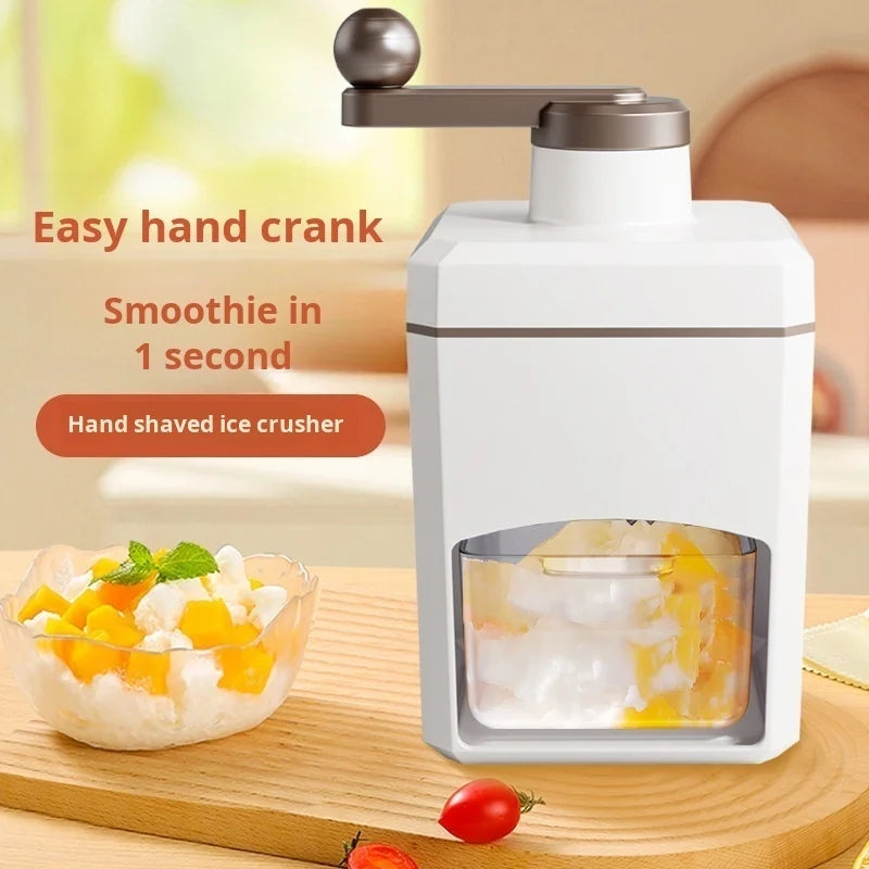 DIY Ice Crusher Handle Portable Manual Ice slush Maker home Snow Cone Smoothie Ice Block Making Machine Ice Shaver