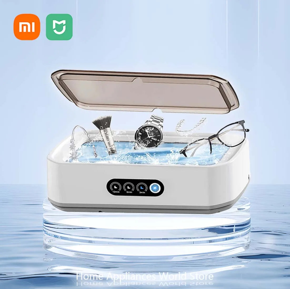 Xiaomi Ultrasonic Cleaner 650ML Adjustable Large Capacity Fast Powerful Jewelry Brace Glasses Jewelry Cleaning Machine Household