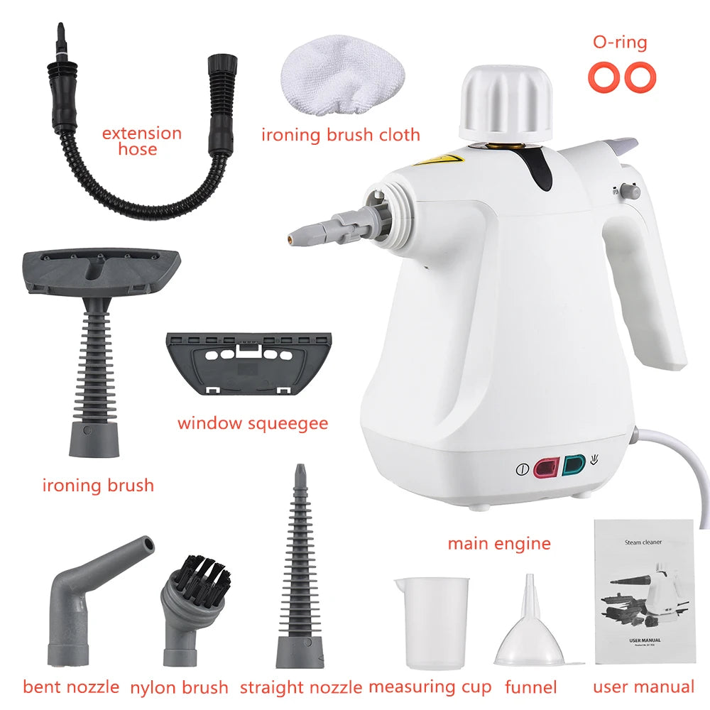 Handheld Steam Cleaner 12in1 Multi-Purpos High Temperature Pressurized Steam Cleaning Machine for Furniture Upholstery Tile Home