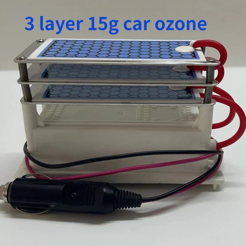 12v 15g Car Air Purifier Ozone Generator 3 Layer Ozone Ceremic Plate Air Ozonizer Ozonator Ionizator