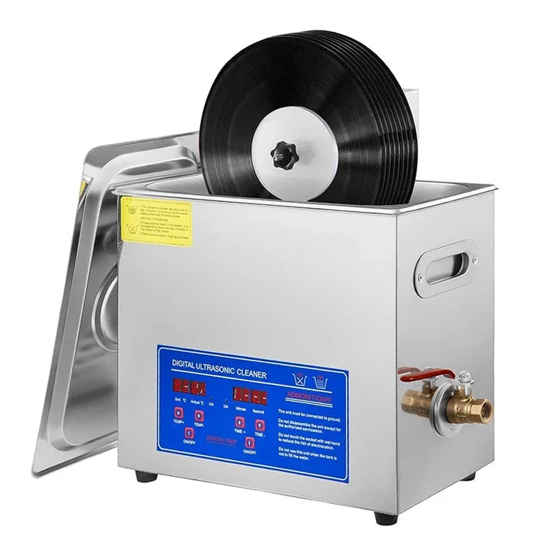 6L Ultrasonic Vinyl Record Cleaner 7-12 Inch LP EP Discs Record Cleaner Professional Ultrasonic Cleaner 40kHz