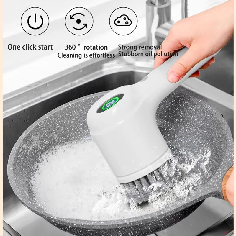 Xiaomi Electric Cleaning Brush LED Display Waterproof High Speed Powerful Cleaning Brush Bathroom Kitchen Cleaning Brush