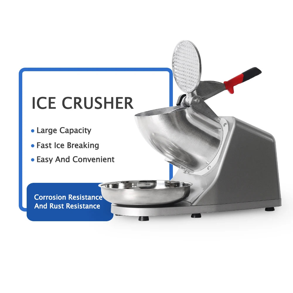 GZZT Electric Ice Crusher Powerful Smoothie Maker and Ice Shaver for Slushies and Snow Cones Compatible with 110V/220V