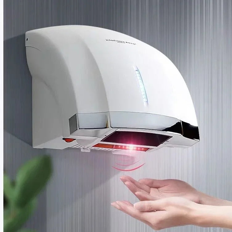 Fully Automatic Induction Hand Dryer for Hotel and Home Bathrooms: Hot and Cold Air Options, Suitable for Drying Hands