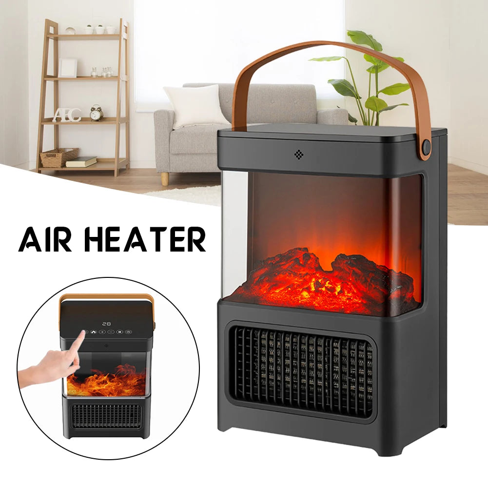 Fireplaces Display Electric Heater Three-Gears Adjustable Heating Machine Heater for Home Room Office Intelligent Timing Heater