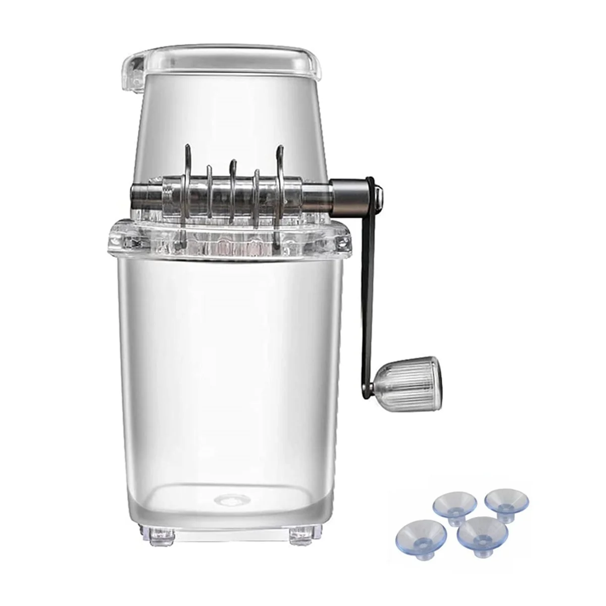 Ice Crusher Manual Rotary Ice Crusher Cocktails Slush Machine Ice-Cube Crushed Smoothies Ice Crusher Machine Home A