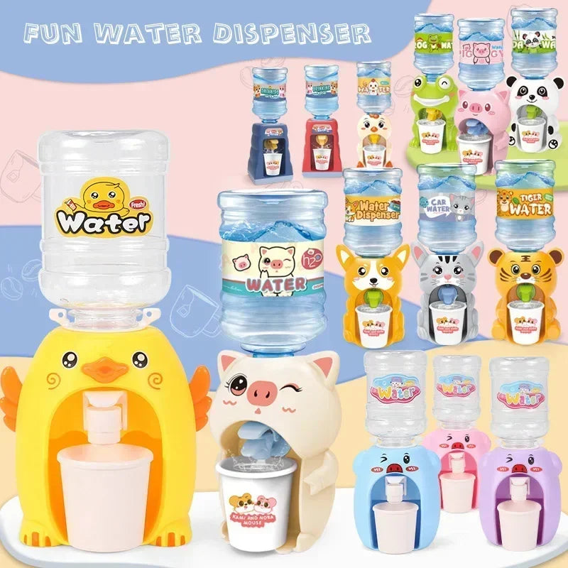 Super Cute Mini Water Dispenser Baby Toy Drinking Water Cooler Lifelike Children Cartoon Simulation Device for Kids