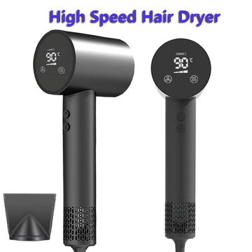 2024 Professional Negative Ions Hair Dryer 110000rpm High Speed Brushless Blow Dryer,LED Display,Low Noise Quick Dry for Home