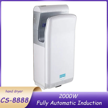 High Speed Hand Dryer Fully Automatic Induction Hand Dryer Hotel Hand Blowing Dual Motor Jet Quick Hand Dryer 2000W