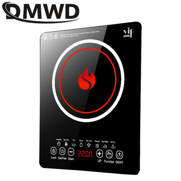 DMWD 110V/220V Electric Induction Cooker Waterproof High Power 2200W Magnetic Induction Cooker Intelligent Hot Pot Stove EU US