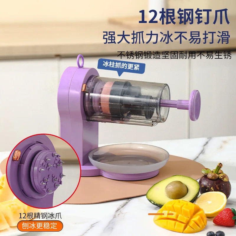 F2 Full Automatic Hail Machine Shaved Ice Crusher Portable Electric Ice Grinding And Snow Flake Ice Grinder Machine Household