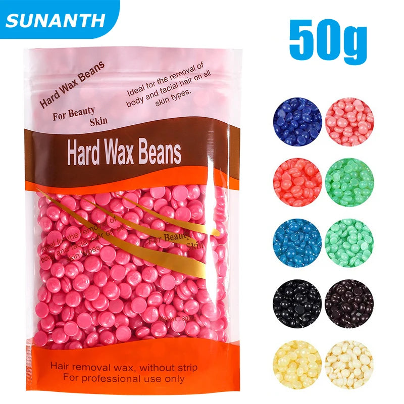 500g/200g/50g Hard Wax Beans for Hair Removal Body European Brazilian Pearl for Wax Warmer Waxing Beans for Wax Heater Machine