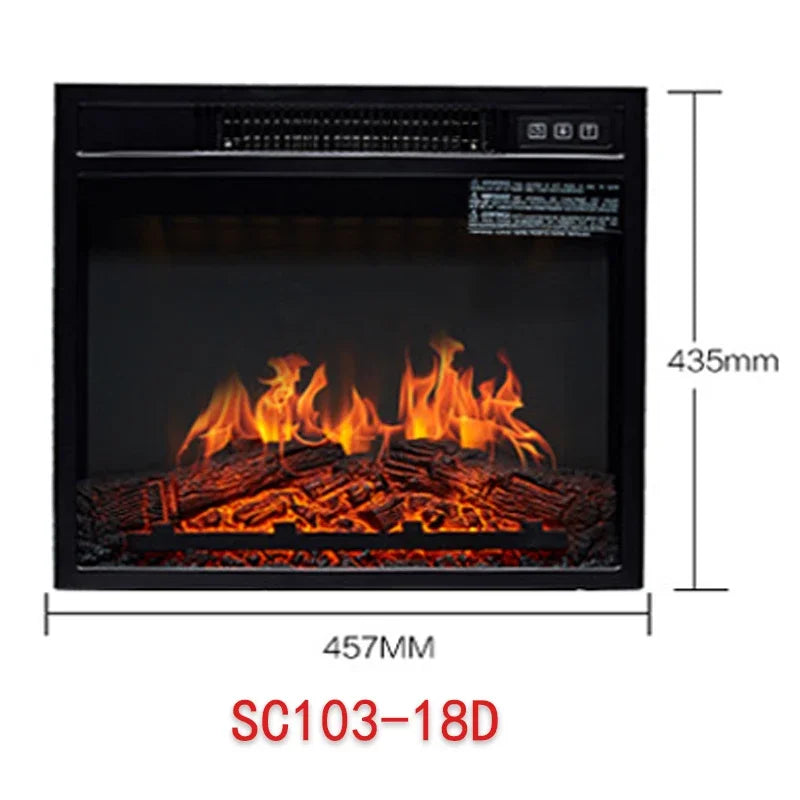 220V Home Electric Fireplace Decoration Simulation Flame Heating Electric Fireplace 3d Flame Fake Heater