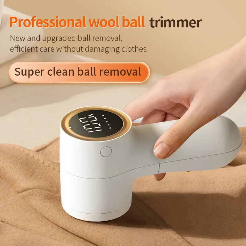 Electric Lint Remover USB Rechargeable Intelligent Digital Display Hairball Trimmer Portable Clothes Shaver 5 Gear Razor