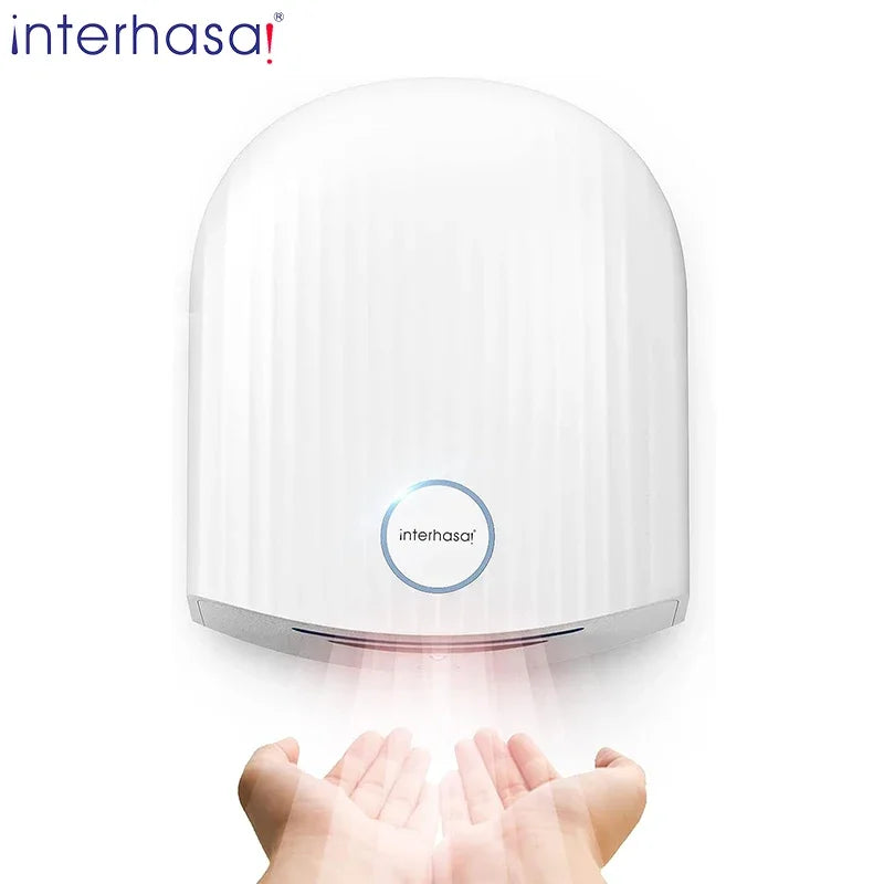 interhasa! New Automatic Hand Dryer Hot Cold High Speed Wind Wall Induction Hand Dryers 1200W for Commercial Bathroom Toilet