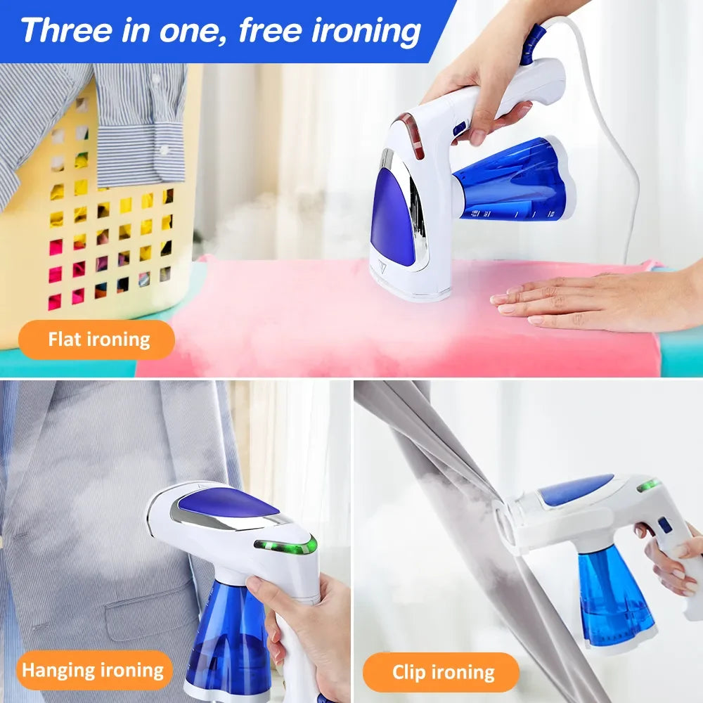 Handheld Garment Steamer for Clothes 1600W Powerful Electric Steam Iron Foldable Portable Traveling Clothes Steamer Home