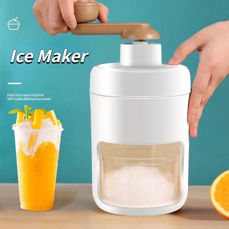 DIY Manual Ice Crusher Hand Smoothie Machine Fast Ice Shaver Breaker Portable Shaved Ice Machine for Kitchen Gadgets Ice Blender