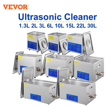 VEVOR 1.3L 2L 3L 6L 10L 15L 22L 30L Ultrasonic Cleaner Lave-Dishes Portable Washing Machine Diswasher Ultrasound Home Appliances