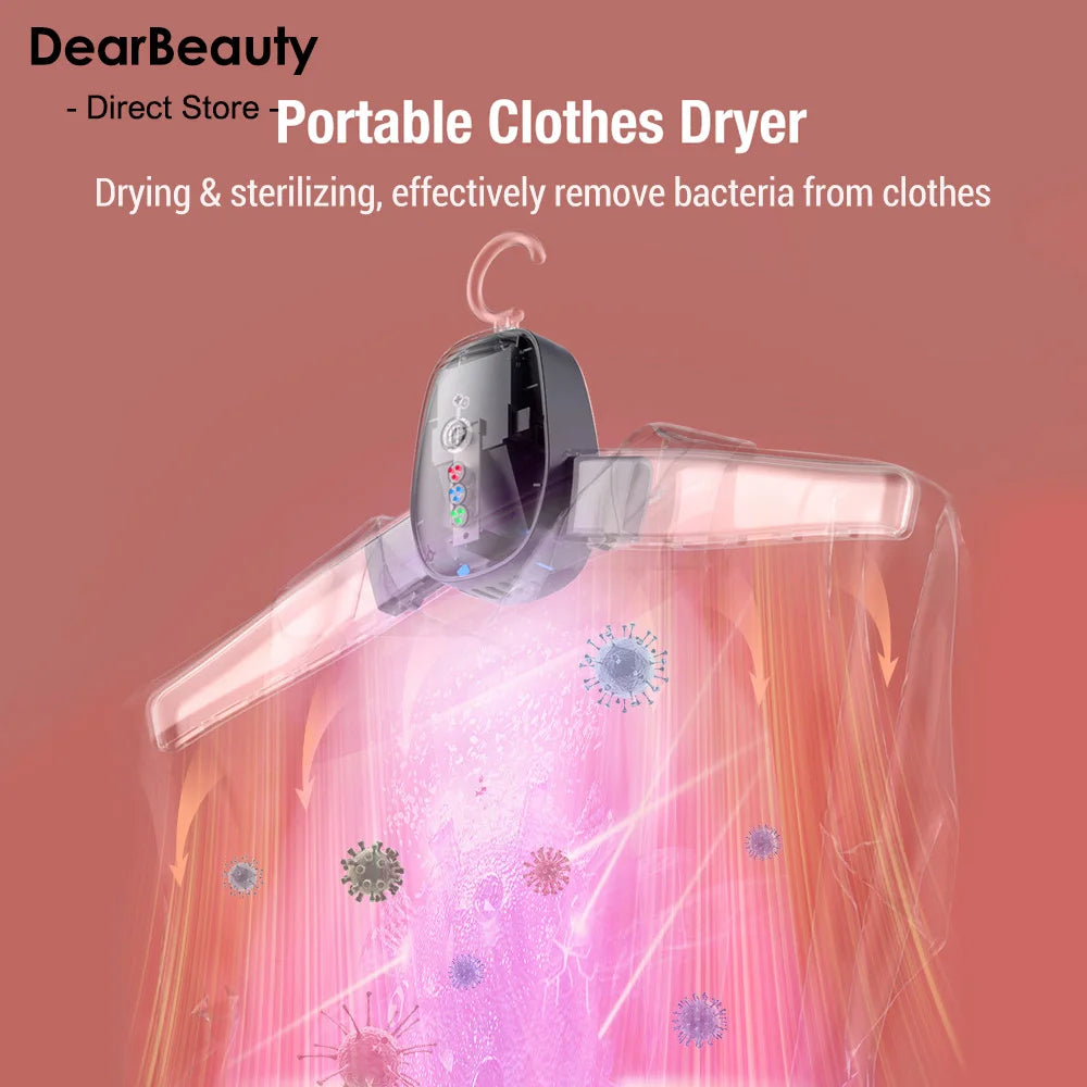 Electric Clothes Dryer Drying Rack Hang Dryer Machine Portable Travel Warm Air Dryer with Shoe Dryer Function 110V/220V for Home