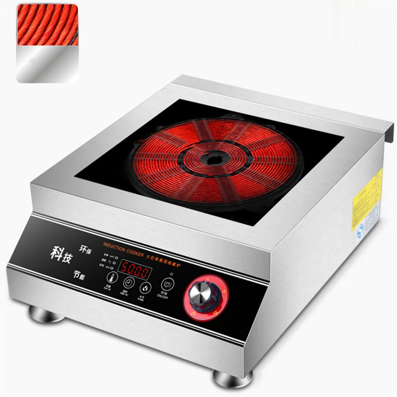 Induction Cooker 5000w Commercial Single Induction Hob Electric Cooker Canteen Restaurant Electric Stove for Cooking High Power