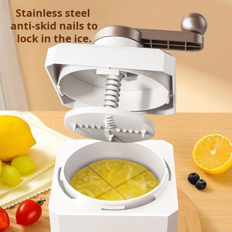 DIY Ice Crusher Handle Portable Manual Ice slush Maker home Snow Cone Smoothie Ice Block Making Machine Ice Shaver