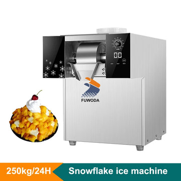 Hot Selling Commercial 250kg/days Bingsu Machine Water Cold Ice Shaver Cone Ice Crusher Machine Europe Snowflake Ice Machine