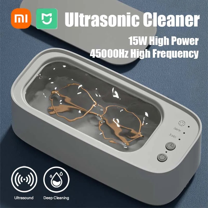 XIAOMI Ultrasonic Cleaner 45000Hz USB Rechargeable Portable High-Frequency Vibration Glasses Jewelry Cleaning Machines Household