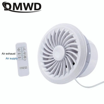 4/6 inch Ceiling Mounted Bi-directional Exhaust Fan with remote control Waterproof Ventilator, Toilet Air Purifier, Copper motor