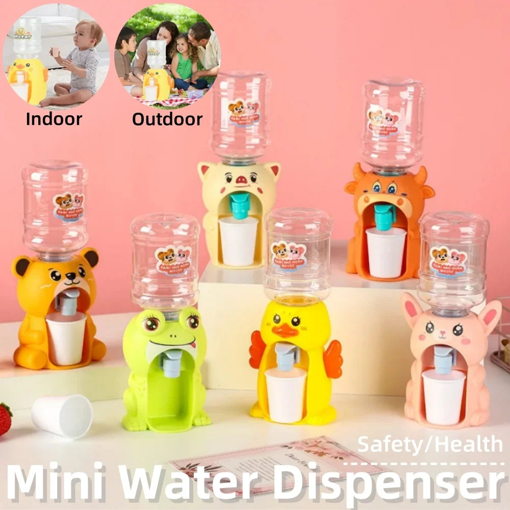 Mini Water Dispenser For Children Water Pump Dispenser Toy Drink Items Drinking Fountain Pretend Fun Little Animal Kitchen Toys