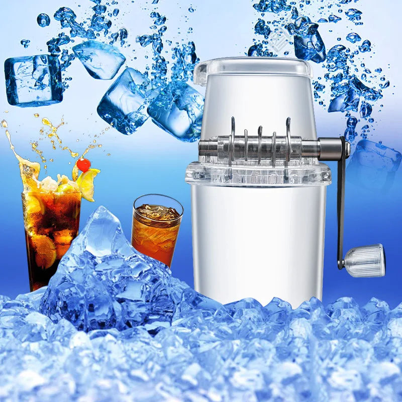 New Small Household Manual Ice Crusher Kitchen Transparent Multi-Purpose Hand Crank Ice Shaver