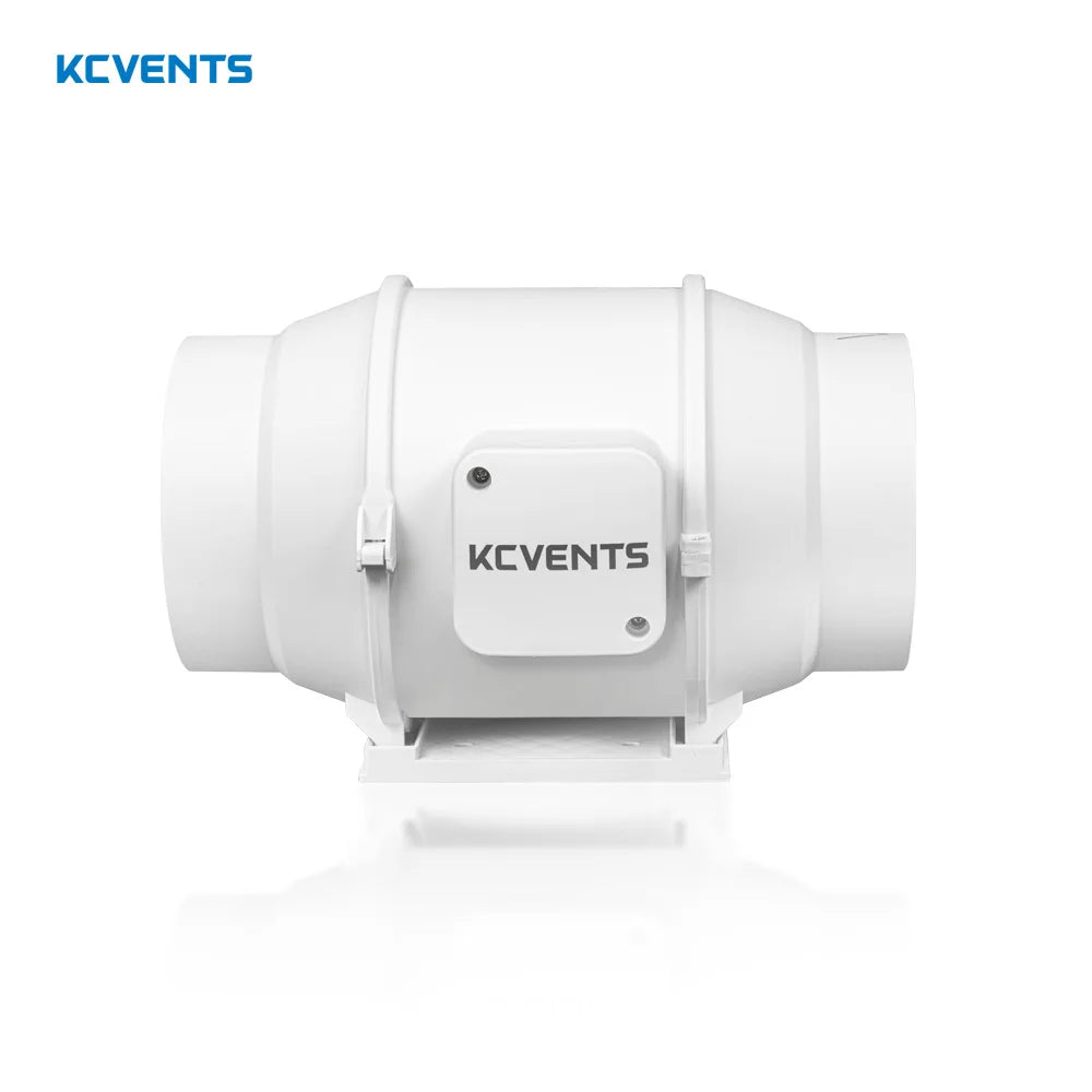 KCvents 4/6/8inch Ventilation Fan Exhaust Fan Inline Duct Fan AC Fresh Air Fan 2nd Speed Control Suitable for Greenhouses Homes