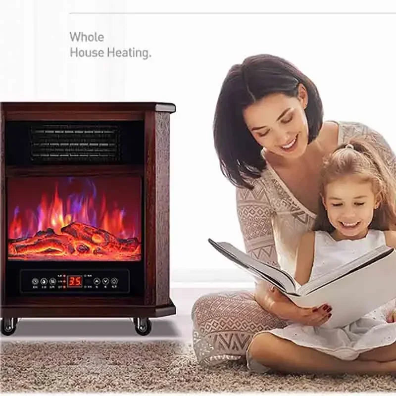 2000W Air Heater Household Fireplace, Air Heater, Electric Heater, Electric Fireplace, Solid Wood