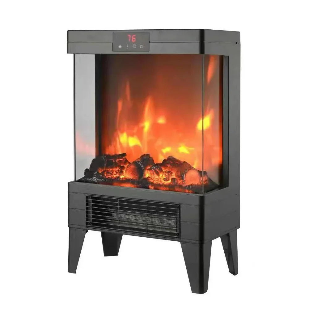 Electric Fireplace Indoor Smokeless Household 3D Flame Heater Fan Calentador Electrico Pared Camino