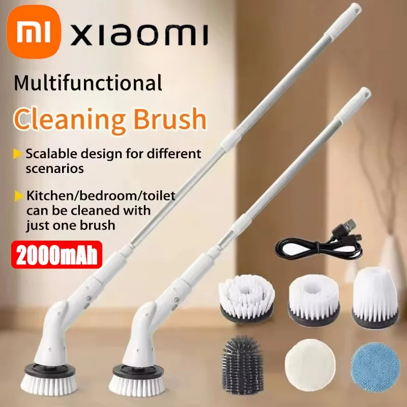 Xiaomi 2000mAh 6-in-1 Electric Cleaning Brush Wireless Electric Rotary Clean Brush Shower Cleaning Brush Kitchen Bathroom Home