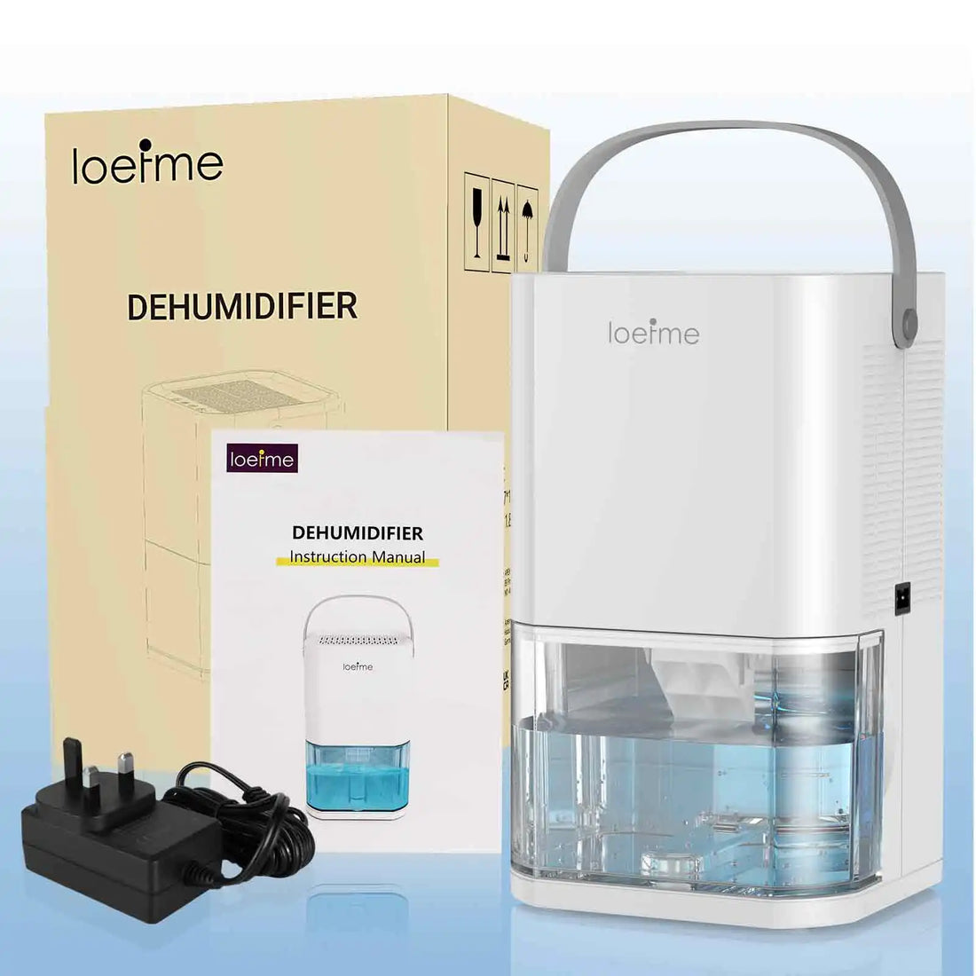 2.0L Portable Dehumidifier for Home, 650mL/D Air Dryer, Silent 35dB, Touch Control, Handle Design for Damp & Humid Spaces