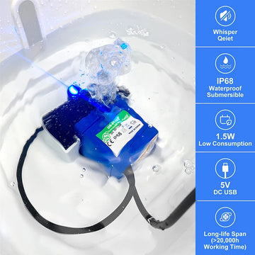 Mini DIY Low Noise Motor Pump 5V DC USB Water Pumps Accessories DR-DC160 for Pet Cat Drinking Bowl Water Dispenser Pet